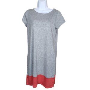 Boden Womens Gray & Coral Color Block T-Shirt Dress Size 6R